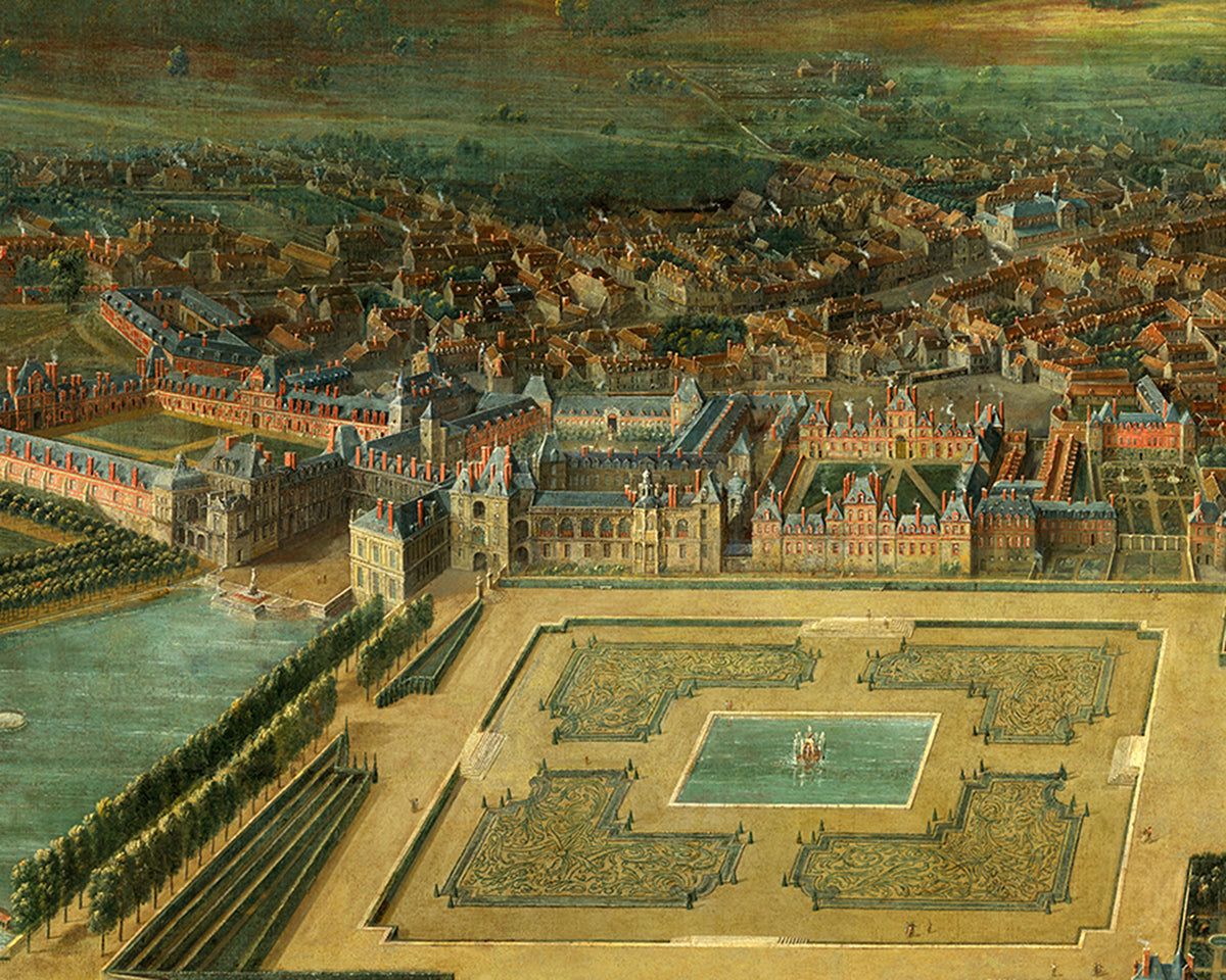 View of the Château de Fontainebleau-Pierre-Denis Martin