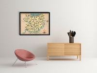 Ohio Funny Vintage Map