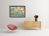 Alaska Funny Vintage Map