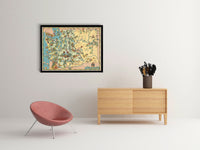 Washington State Funny Vintage Map