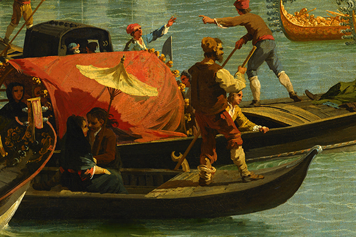 The Bucintore Returning to the Molo on Ascension Day by Canaletto