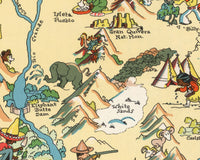 New Mexico Funny Vintage Map