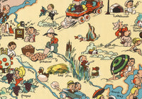 New Jersey Funny Vintage Map