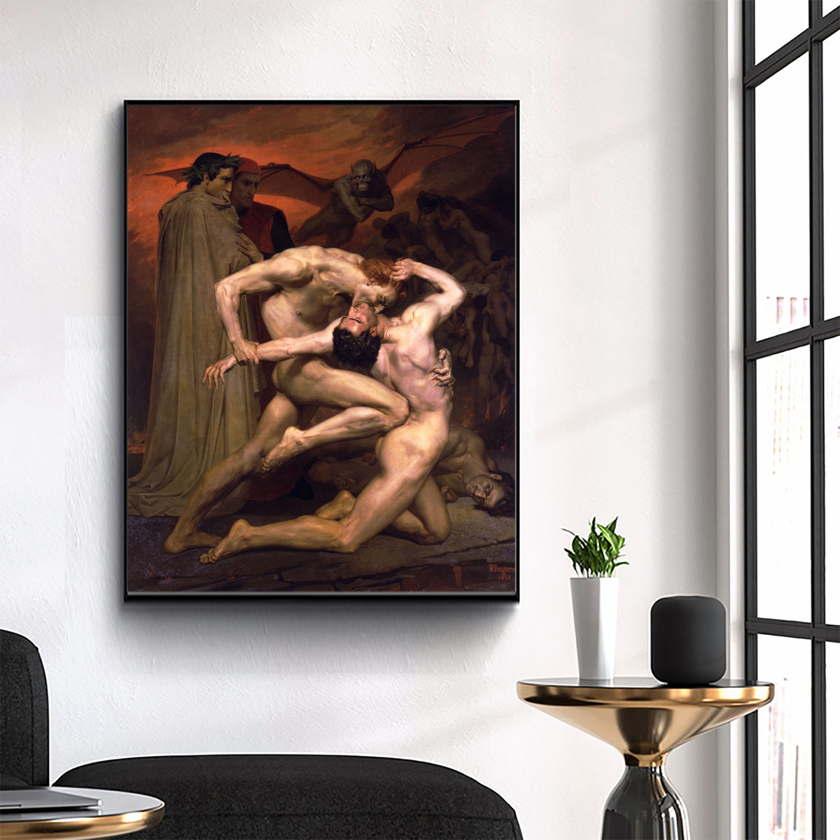 Dante and Virgil in Hell by William-Adolphe Bouguereau