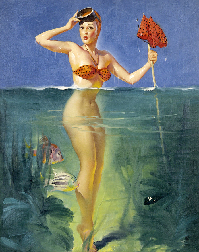 Surprising catch 1952 by Gil Elvgren