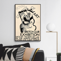 A.E. Halliwell,Royal College Of Art Sketch Club Poster