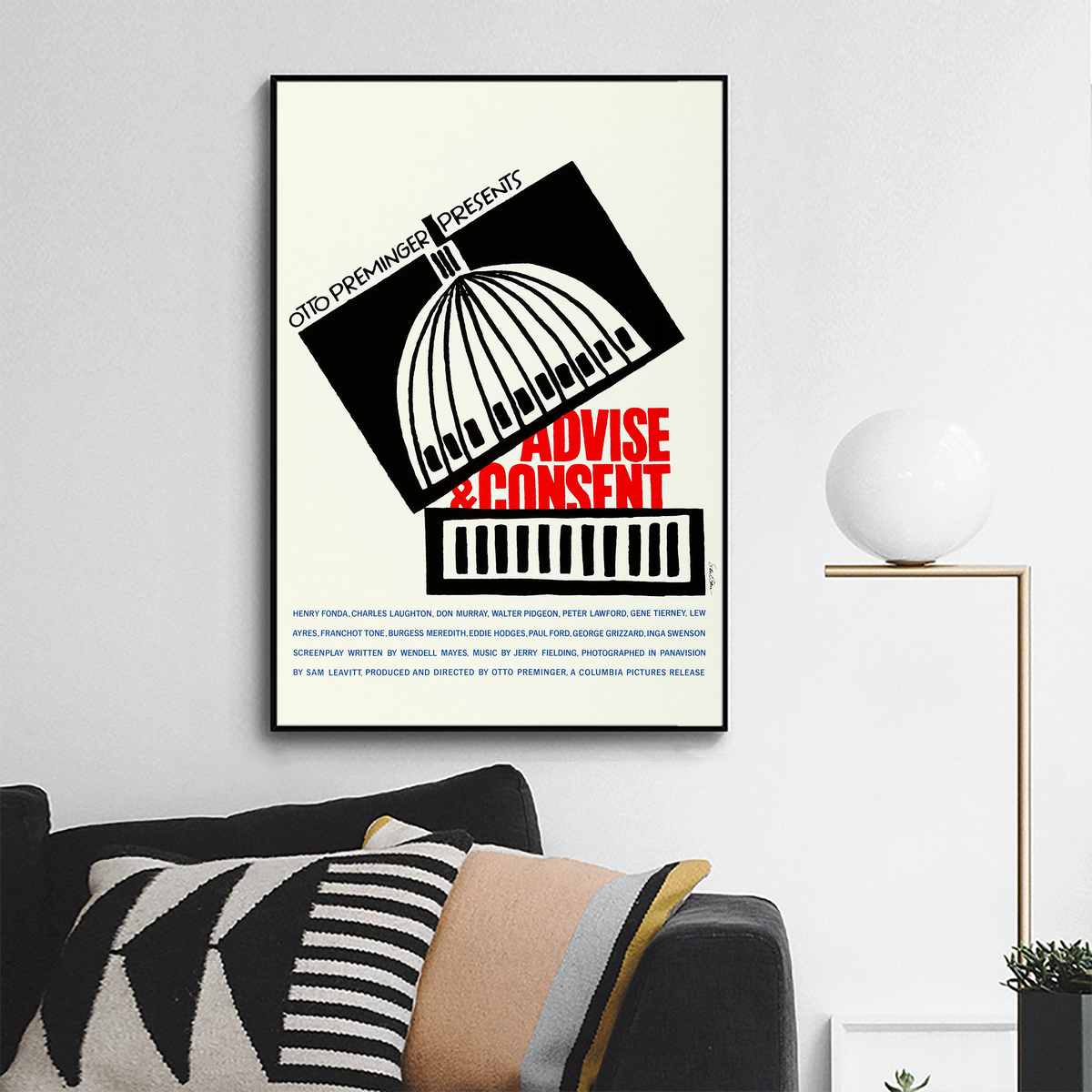 Advise & Consent by Saul Bass (Art Krebs Screen Studio, 1984)