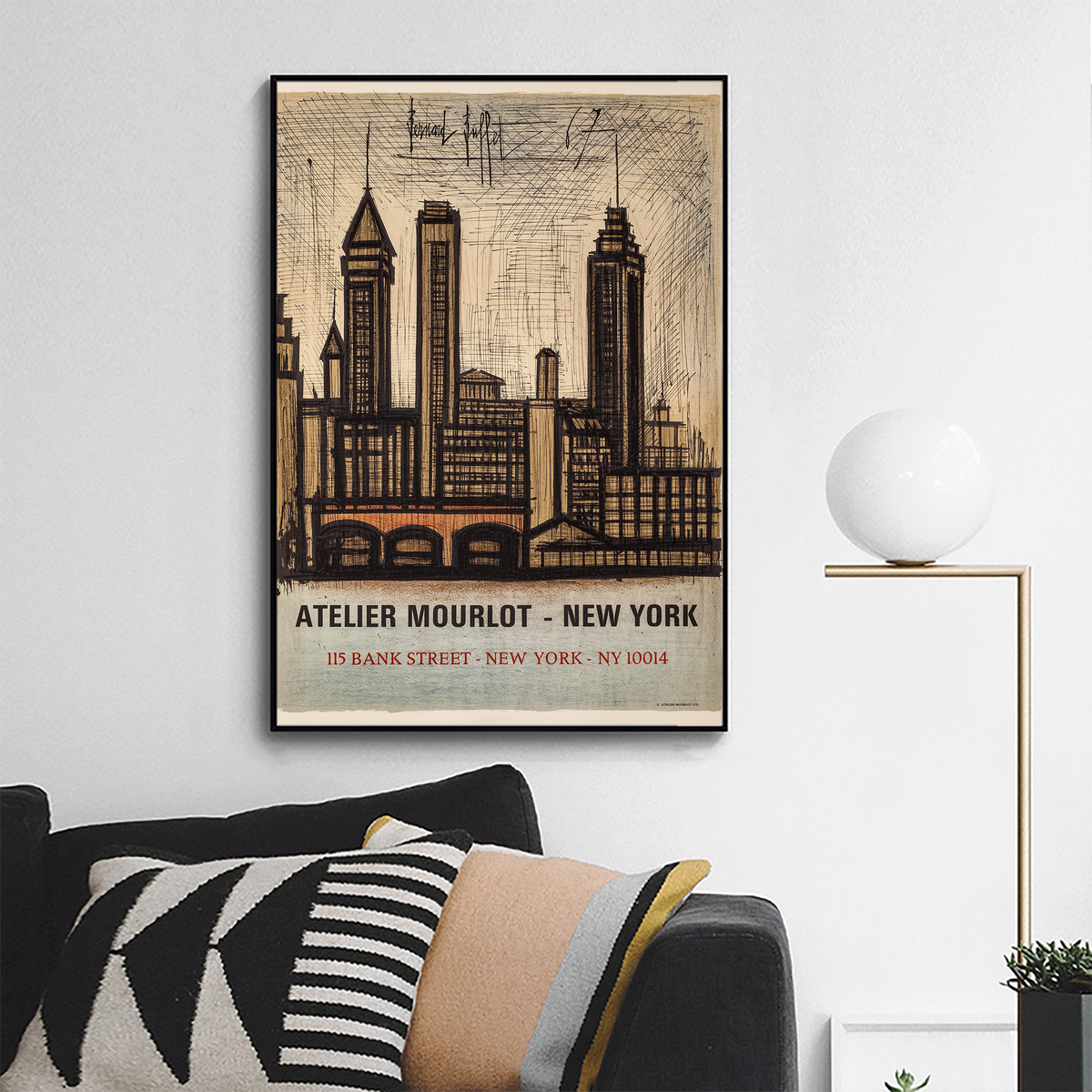 Atelier Mourlot - New York (NYC Skyline) by Bernard Buffet