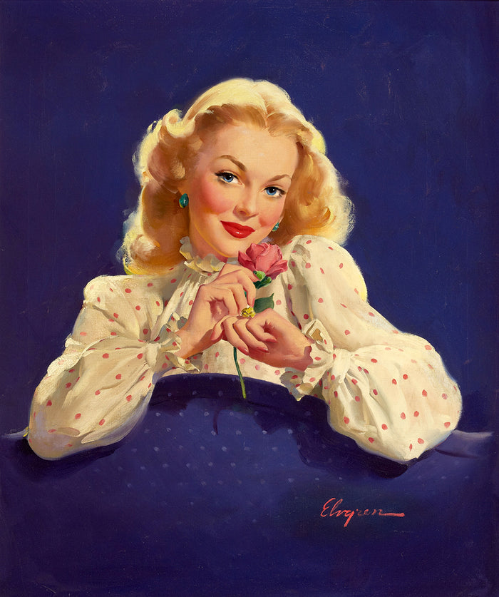 BLUE MARILYN by Gil Elvgren