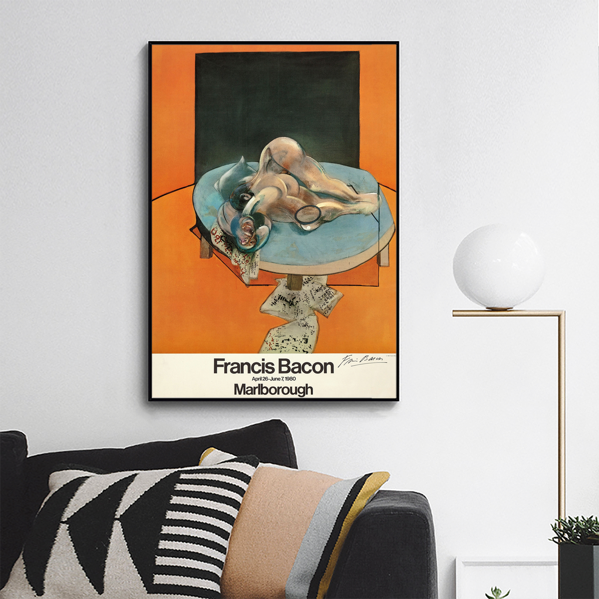 Francis Bacon (British, 1909-1992). Marlborough Gallery Exhibition Poster, April 26-June 7, 1980