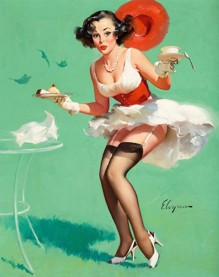 Fresh Breeze 1960 by Gil Elvgren