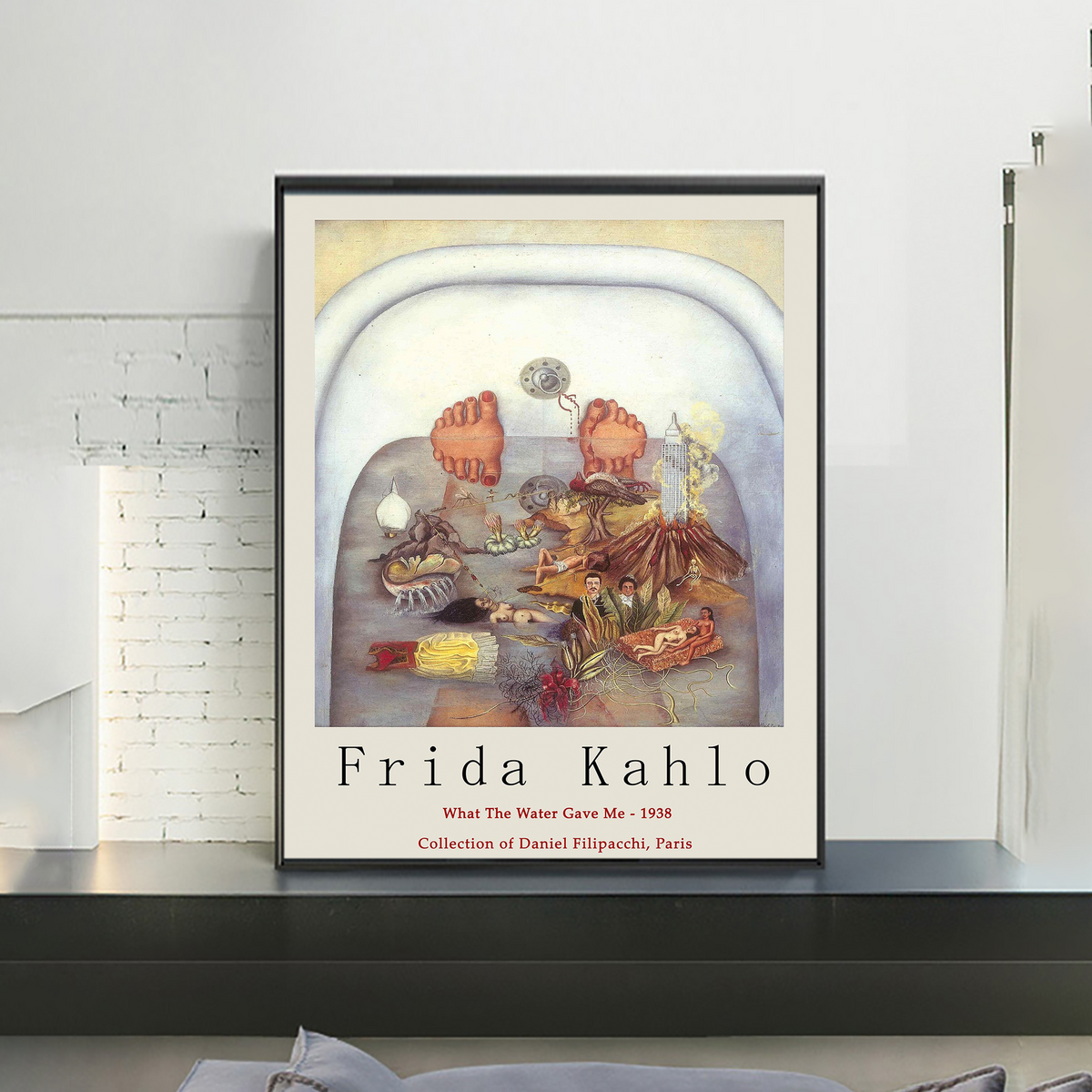 Frida Kahlo Art Poster Print - Gallery Quality - What the Water Gave Me