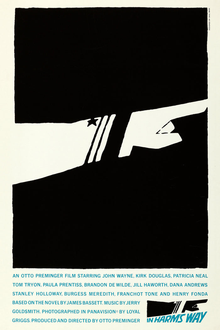 In Harm's Way by Saul Bass (Art Krebs Screen Studio, 1984)