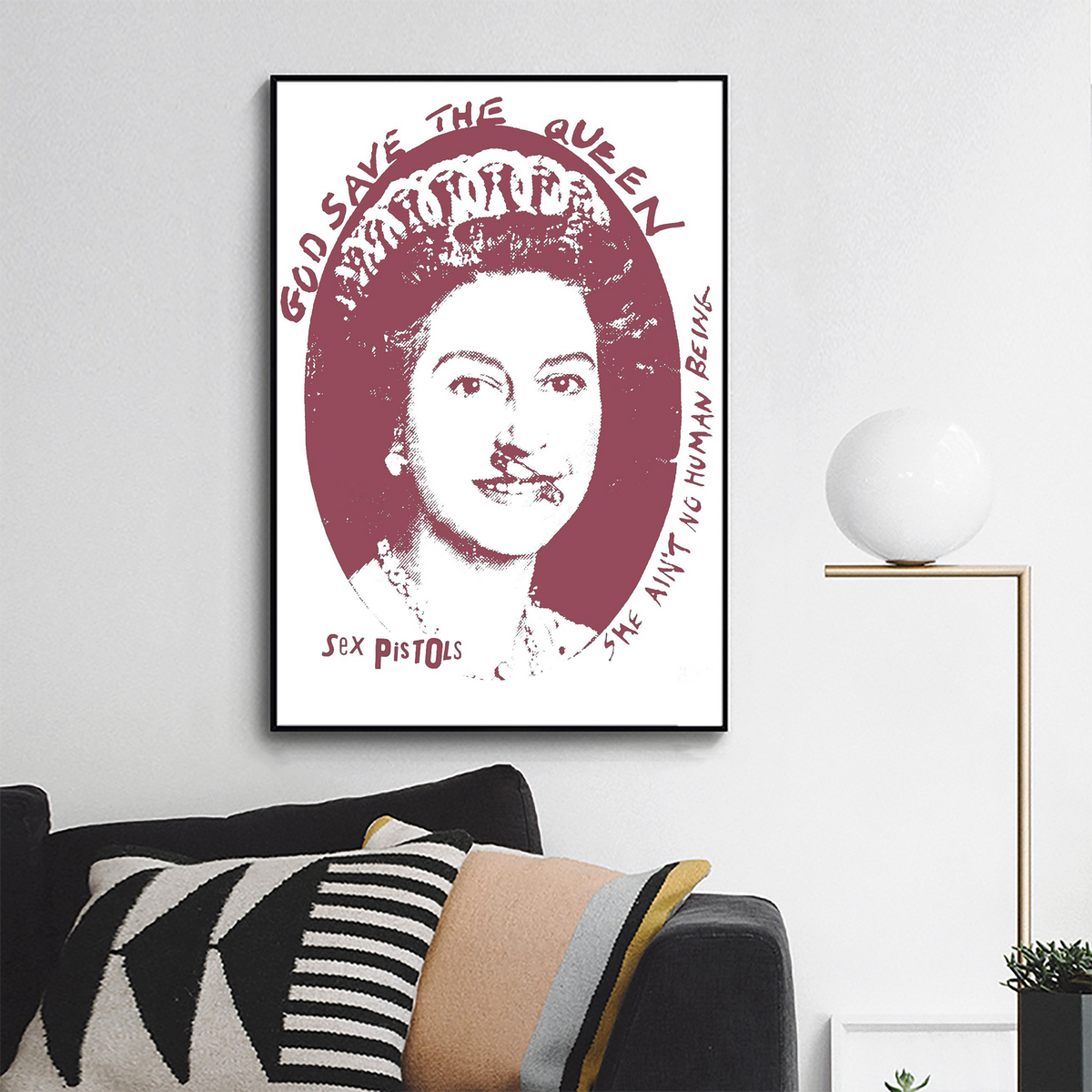 Jamie Reid,_God Save the Queen - Sex Pistols_ Anniversary edition print (mauve)
