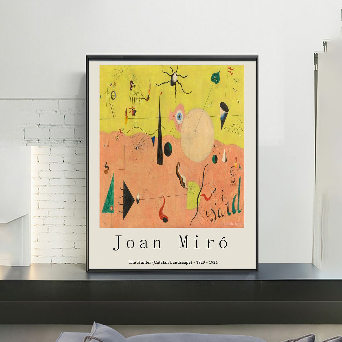 Joan Miró Poster Print - The Hunter (Catalan Landscape)