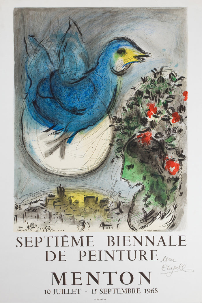 MARC CHAGALL (Belorussian, 1887-1985). Septieme Biennale de Peinture Menton, 1968