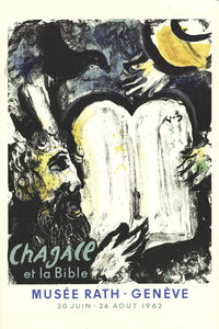 Marc Chagall-Moses and the Tablets of the Law