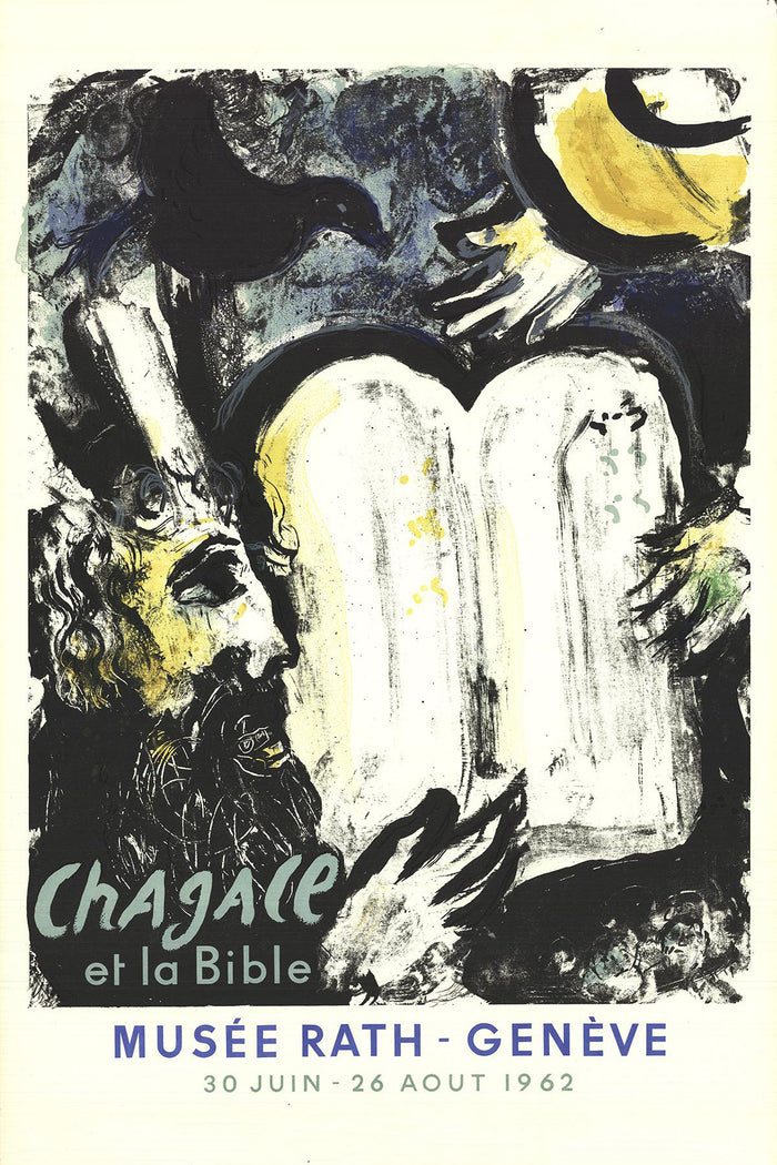 Marc Chagall-Moses and the Tablets of the Law