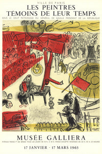 Marc Chagall-The Revolution-30_ x 20_-Lithograph-1963-Modernism-Red, Yellow