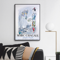 Marc Chagall,Magician of Paris - Lithograph poster - Mourlot,1970