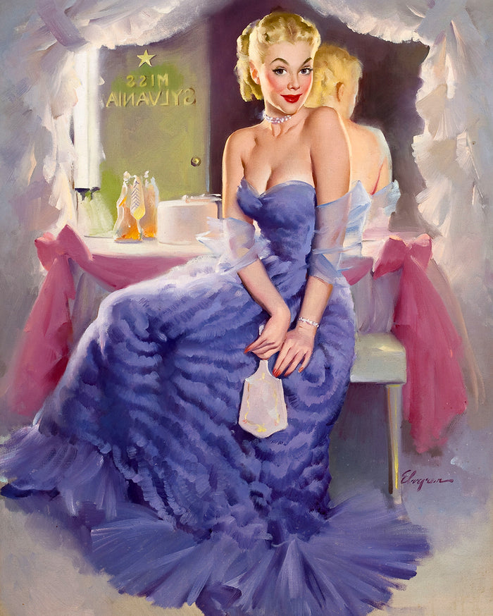 Miss Sylvania Backstage by Gil Elvgren