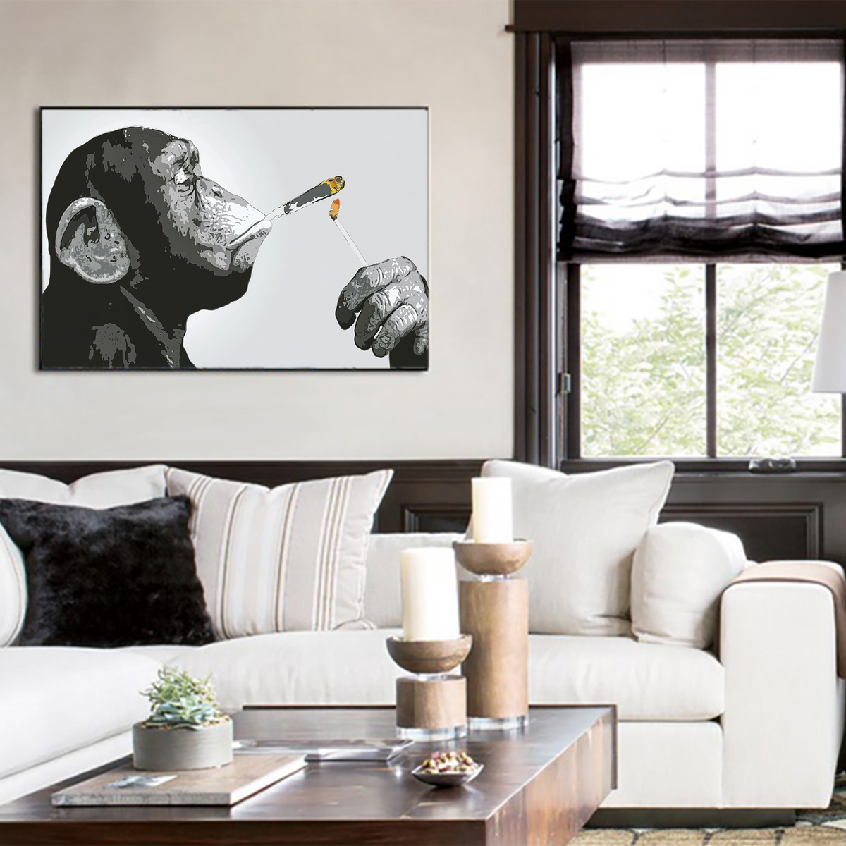 Monkey Chimp Smoking Spliff