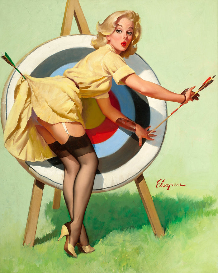 Near Miss by Gil Elvgren