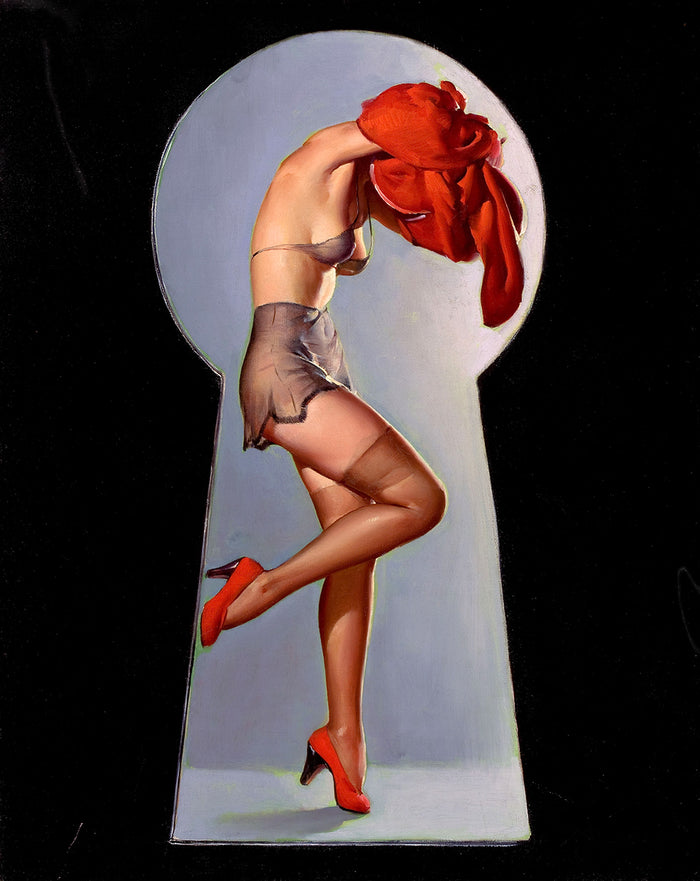 PEEK A VIEW by Gil Elvgren