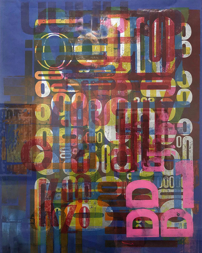 Ro Barragan,_Words on Blue #1_