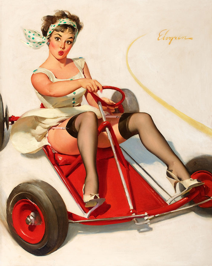 Sharp Curves by Gil Elvgren