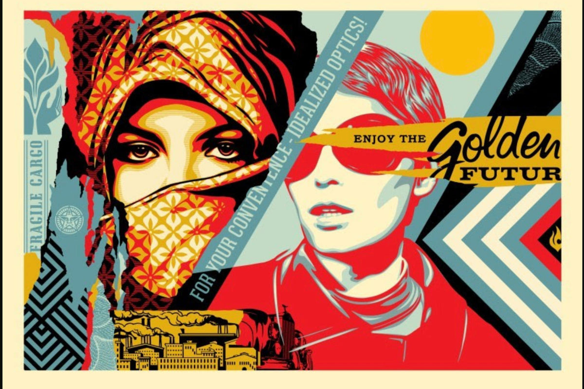 Shepard Fairey - Obey Giant - Golden Future - Urban Graffiti Street Art Print