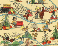 Nebraska Funny Vintage Map