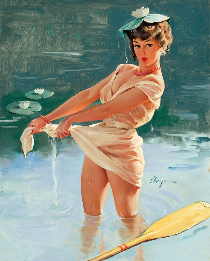 Upsetting Upset by Gil Elvgren