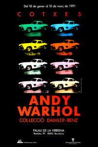 Vintage Poster Andy Warhol Cars Exhibition Daimler Benz Pop Art Design