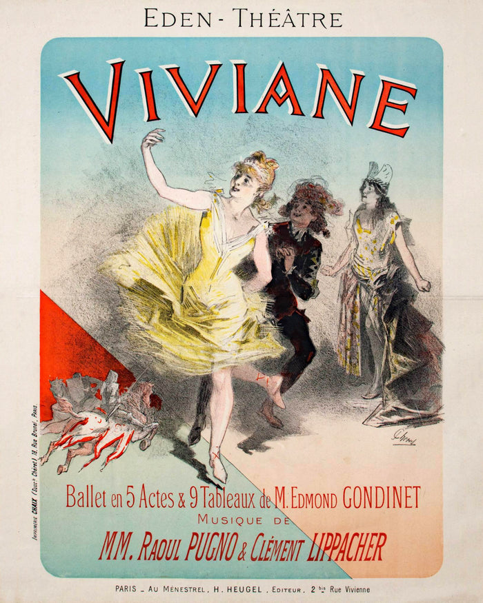 _Viviane, Maindron_ an original poster by Jules Chéret