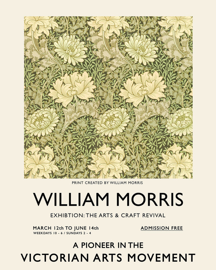 William Morris Vintage Exhibition Poster