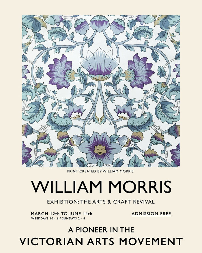 William Morris Vintage Exhibition Poster