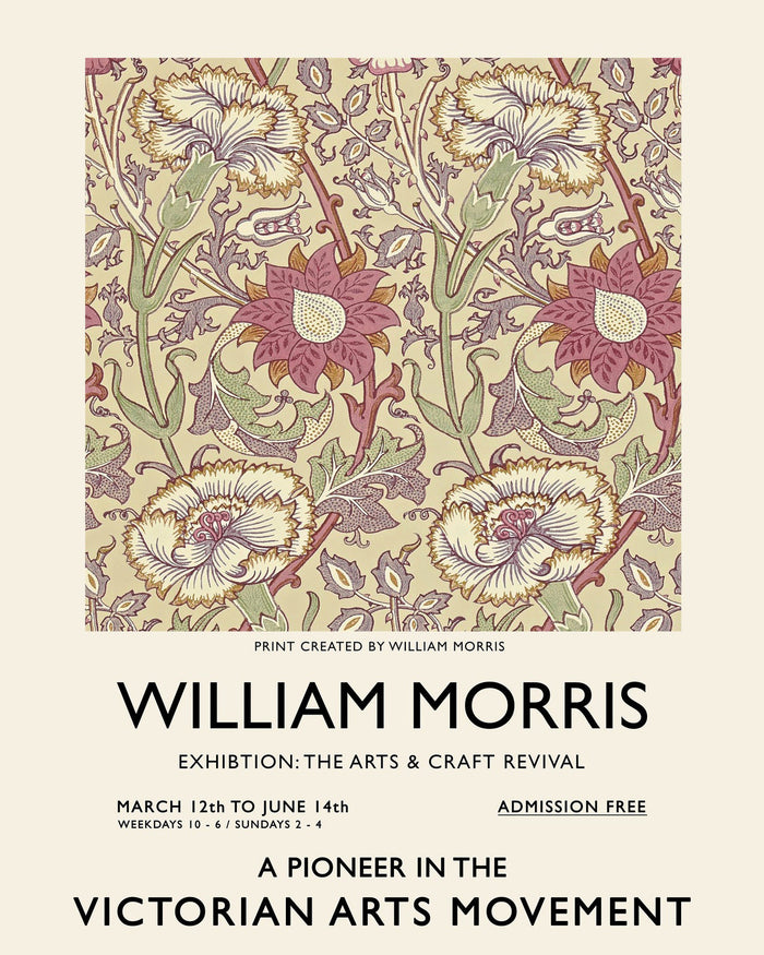 William Morris Vintage Exhibition Poster