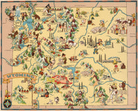 Wyoming Funny Vintage Map