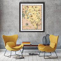 Nevada Funny Vintage Map