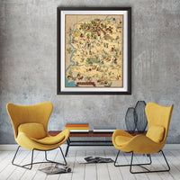 Arizona Funny Vintage Map