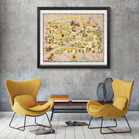 Kansas Funny Vintage Map