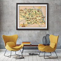 Nebraska Funny Vintage Map