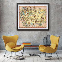Montana Funny Vintage Map