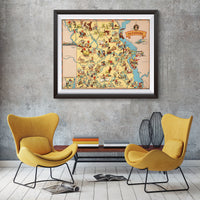 Missouri Funny Vintage Map