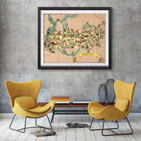 Tennessee Funny Vintage Map