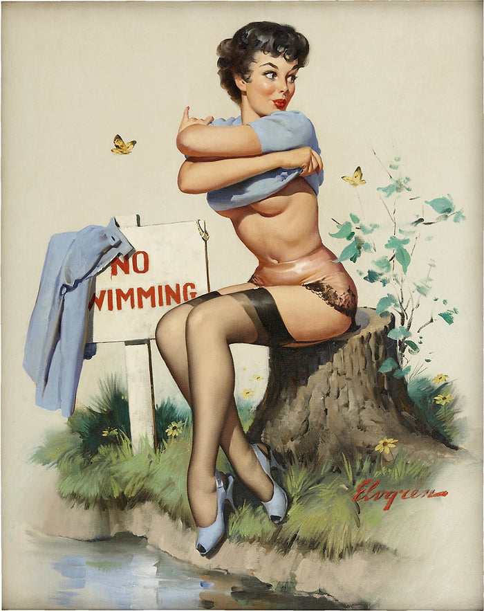 No_bikini_a_toll_1962 by Gil Elvgren