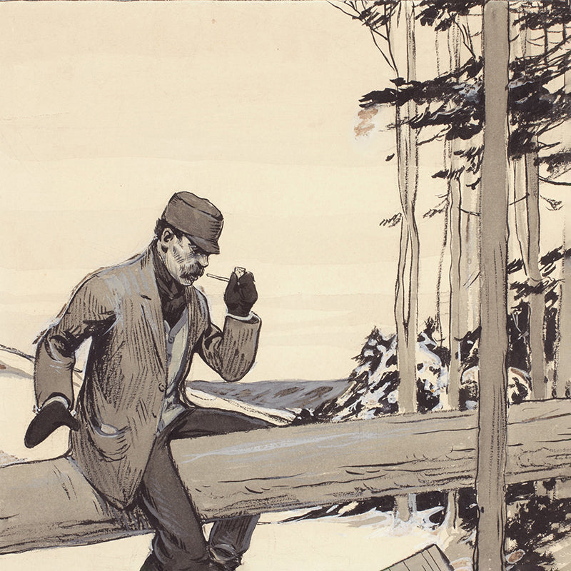 Man on Log by Edward Hopper