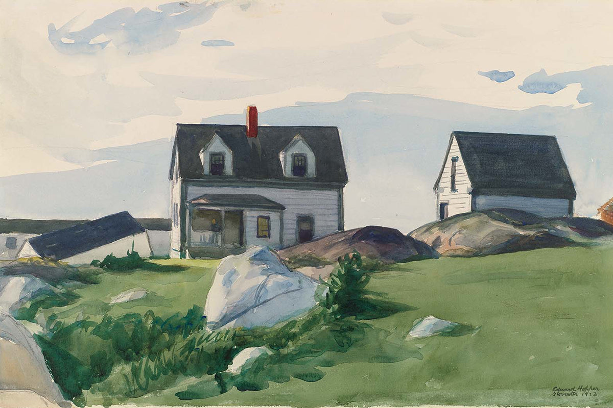 Houses of ‘Squam Light by Edward Hopper