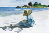 Jo Sketching at Good Harbour Beach by Edward Hopper